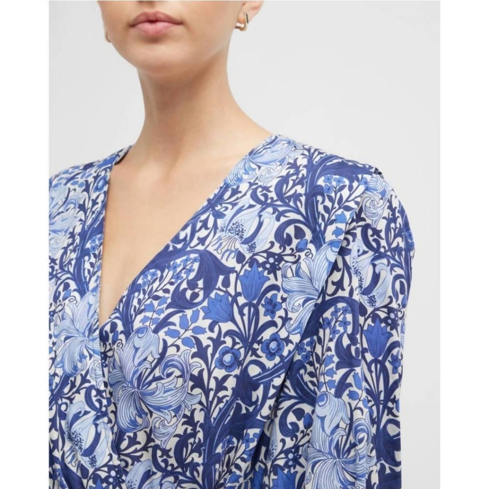 FINLEY Aerin Floral Maxi Dress In Blue Iris Size Small - Picture 2 of 11